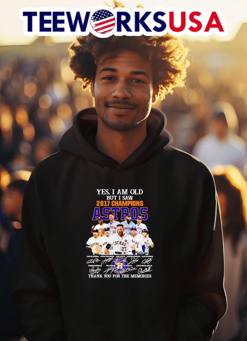 Yes I am old but saw 2017 Champions Houston Astros - Adult & Kids T-Shirts, Sweatshirts & Hoodies apparel design preview 2