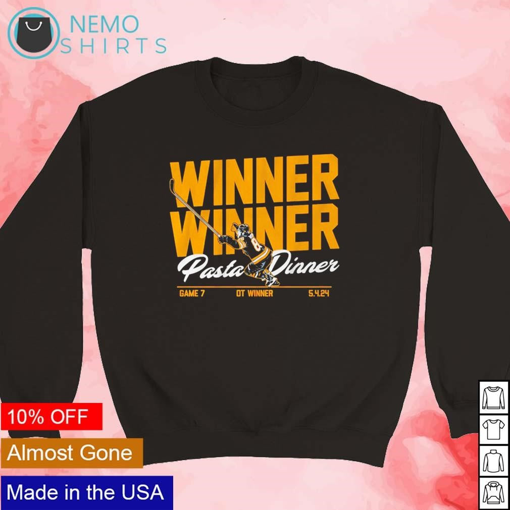 Winner pasta dinner David Pastrnak Boston Bruins - Adult & Kids T-Shirts, Sweatshirts & Hoodies apparel design preview 5