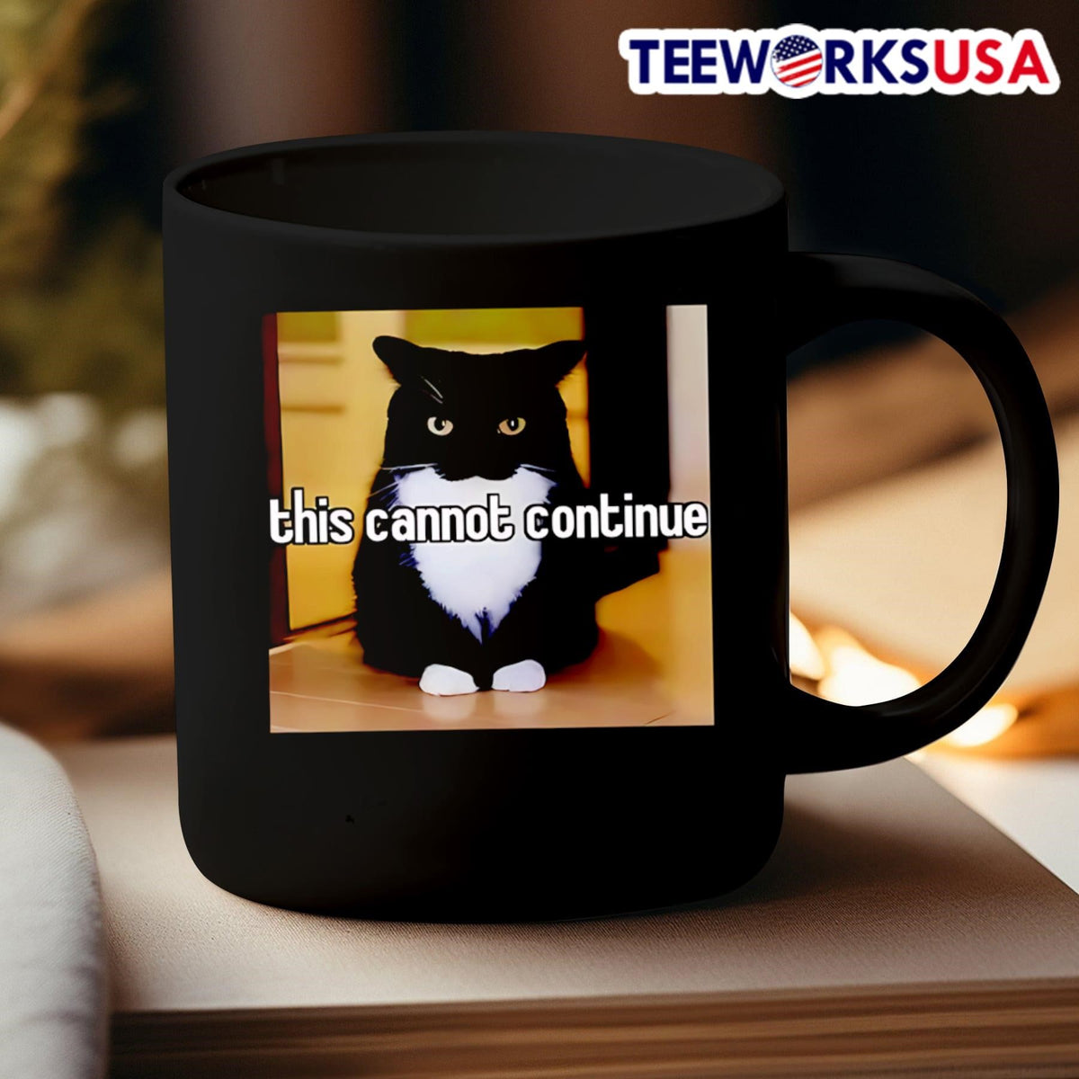Cat This Cannot Continue - Adult & Kids T-Shirts, Sweatshirts & Hoodies apparel design preview 3