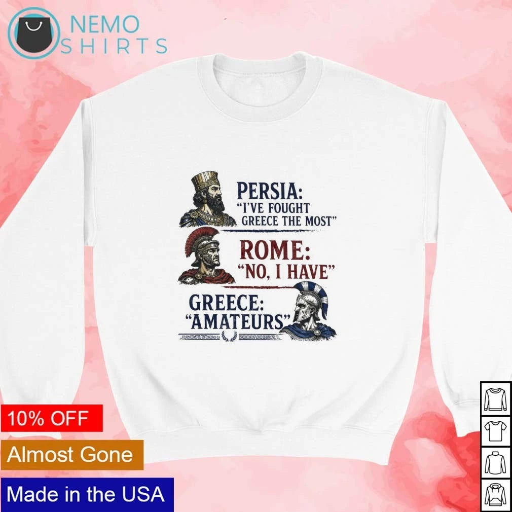 Greece Amateurs Persia vs Rome - Adult & Kids T-Shirts, Sweatshirts & Hoodies apparel design preview 3