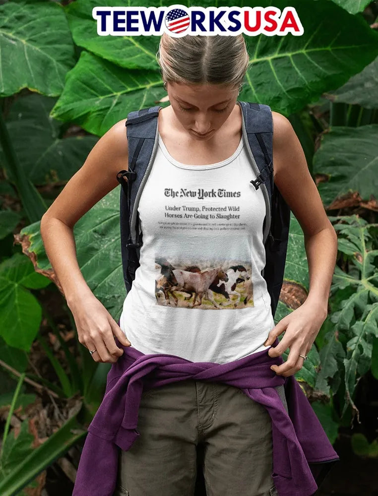 The New York Times under Trump protected wild horses - Adult & Kids T-Shirts, Sweatshirts & Hoodies apparel design preview 4