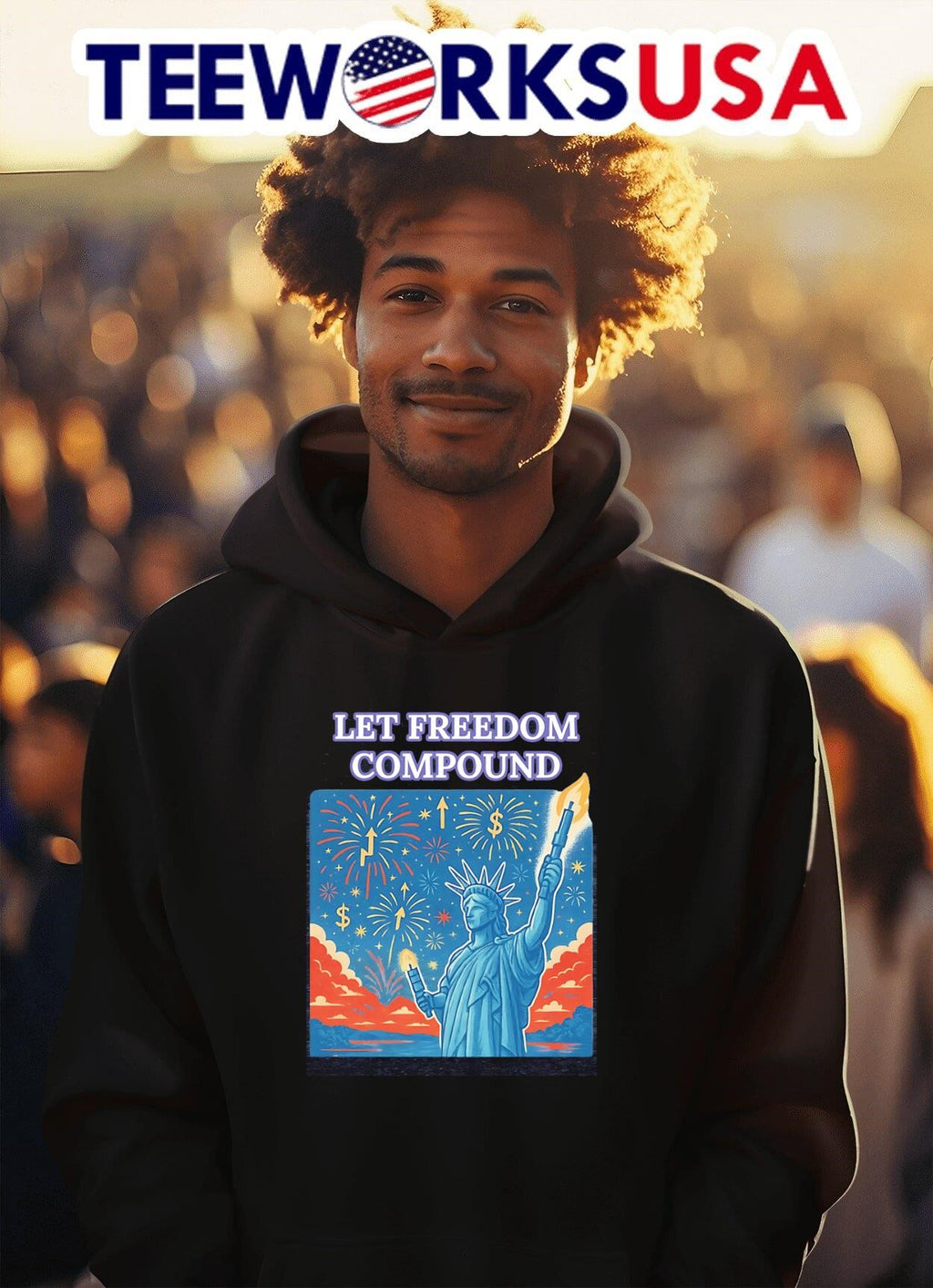 Let Freedom Compound - Adult & Kids T-Shirts, Sweatshirts & Hoodies apparel design preview 2