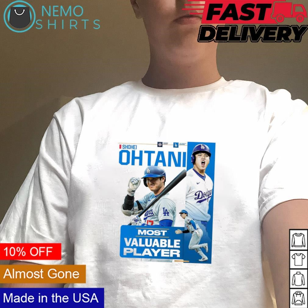 Shohei Ohtani most valuable player NL Los Angeles - Adult & Kids T-Shirts, Sweatshirts & Hoodies apparel design preview 4