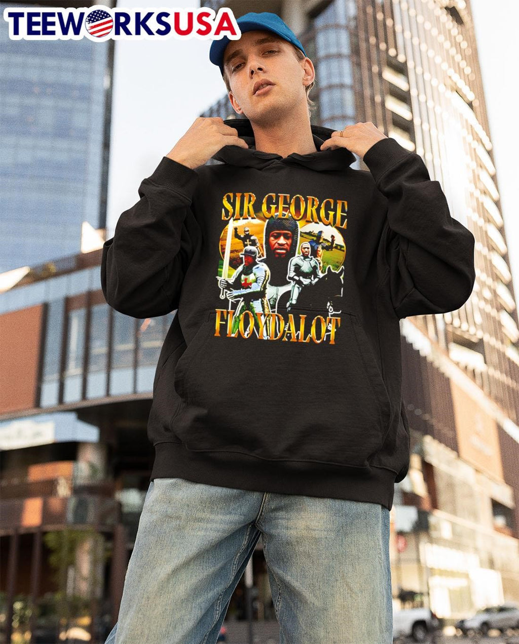 Sir George Floyd Alot Knight graphic - Adult & Kids T-Shirts, Sweatshirts & Hoodies apparel design preview 3