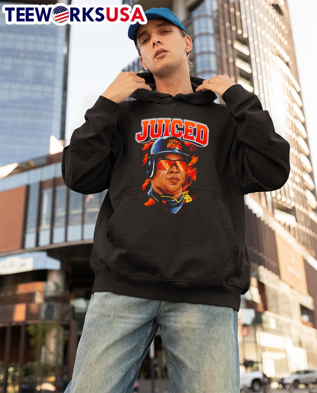 Juiced Big head hitting bombs - Adult & Kids T-Shirts, Sweatshirts & Hoodies apparel design preview 3