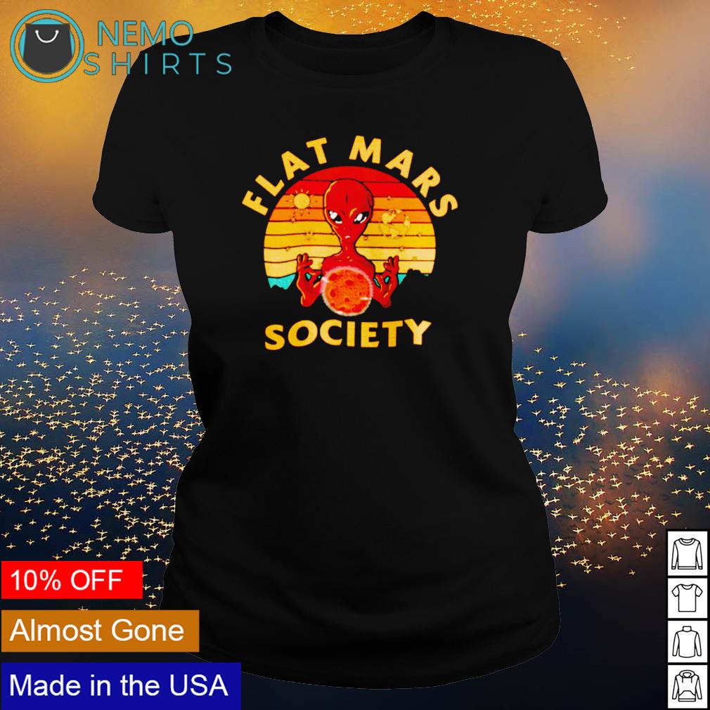 Alien holding Mars flat society - Adult & Kids T-Shirts, Sweatshirts & Hoodies apparel design preview 3