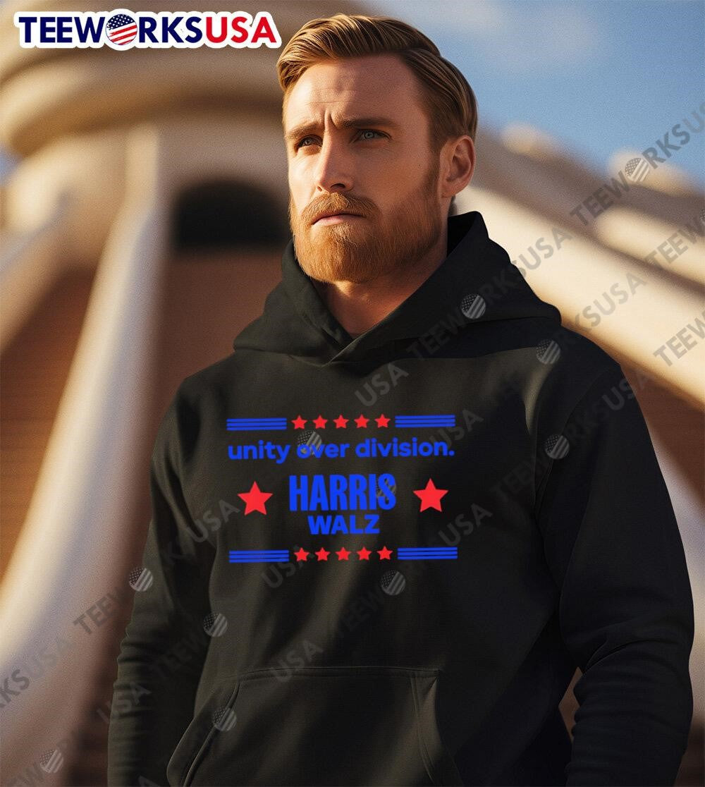 Unity over Division Harris Walz - Adult & Kids T-Shirts, Sweatshirts & Hoodies apparel design preview 2
