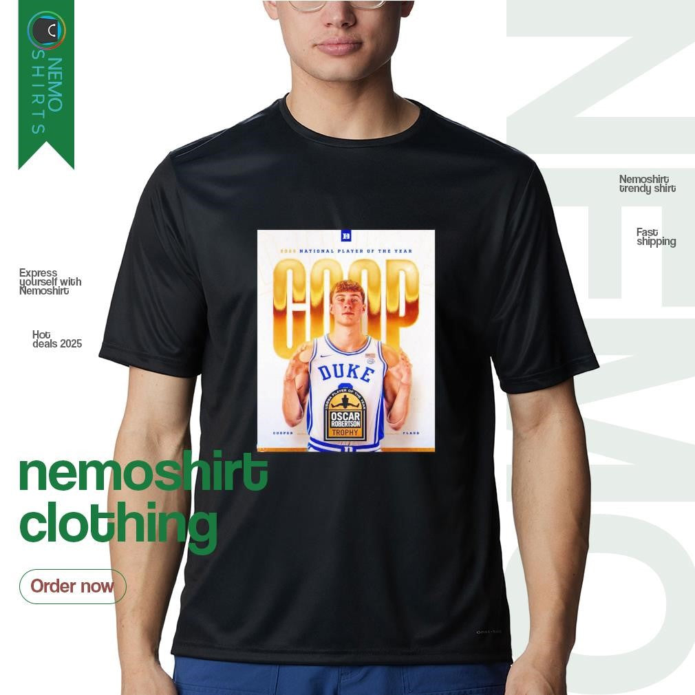 Duke Blue Devils Cooper Flagg 2025 player of the year - Adult & Kids T-Shirts, Sweatshirts & Hoodies apparel design preview 1
