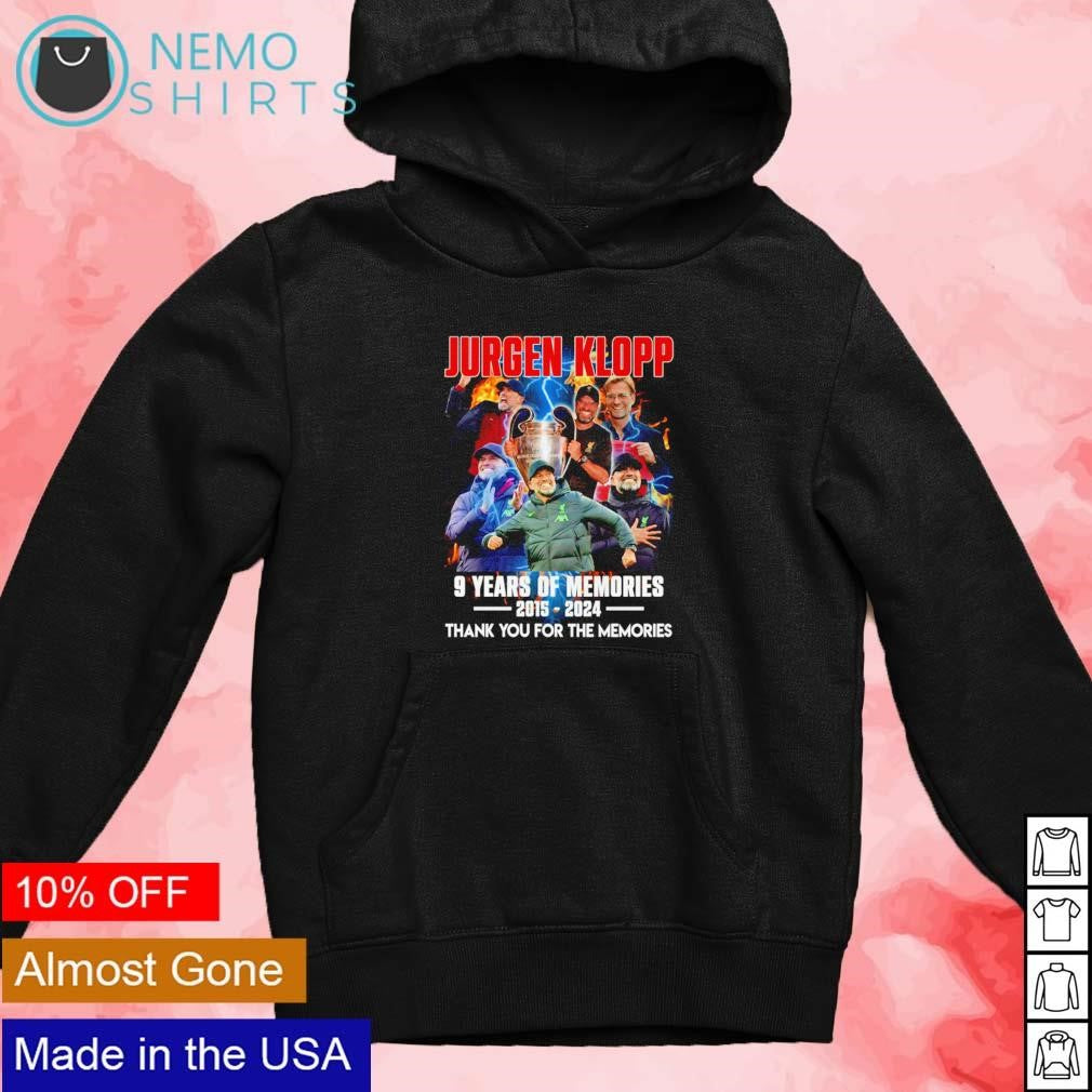 Jurgen Klopp Liverpool FC 9 years of memories 2015 - Adult & Kids T-Shirts, Sweatshirts & Hoodies apparel design preview 4