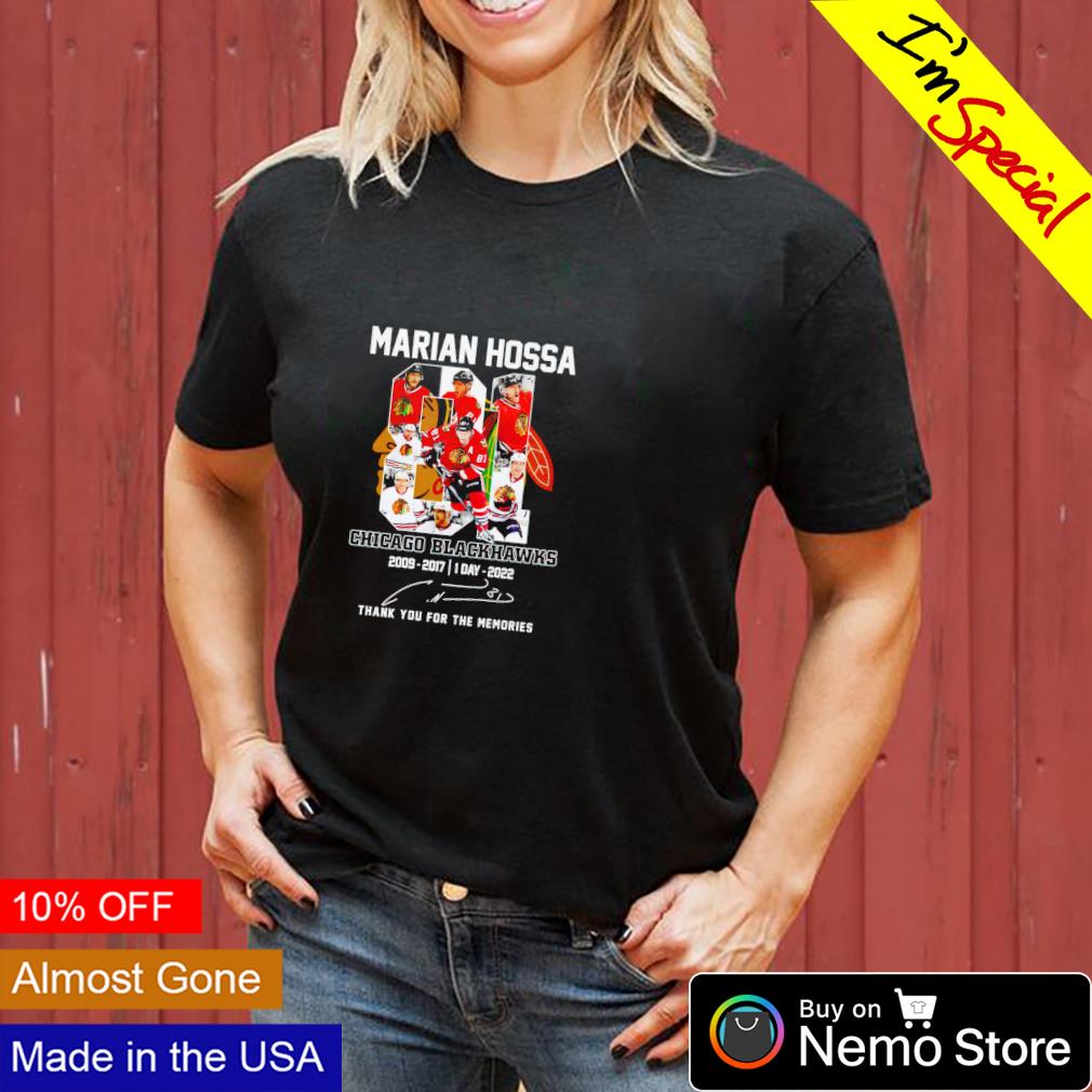 Marian Hossa Chicago Blackhawks 2009 2017 signature - Adult & Kids T-Shirts, Sweatshirts & Hoodies apparel design preview 3