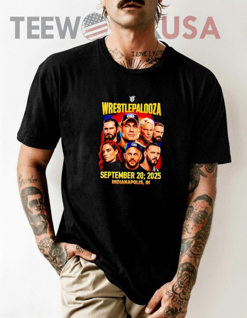 Wrestlepalooza September 20 2025 Indianapolis Indiana - Adult & Kids T-Shirts, Sweatshirts & Hoodies apparel design preview 1