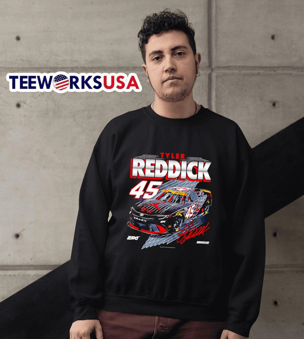 Tyler Reddick 23XI Racing car - Adult & Kids T-Shirts, Sweatshirts & Hoodies apparel design preview 6