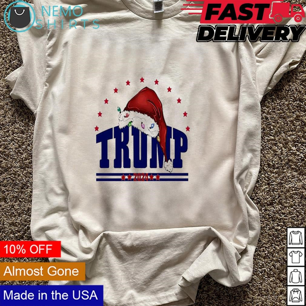 Santa hat Trump 2024 - Adult & Kids T-Shirts, Sweatshirts & Hoodies apparel design preview 5