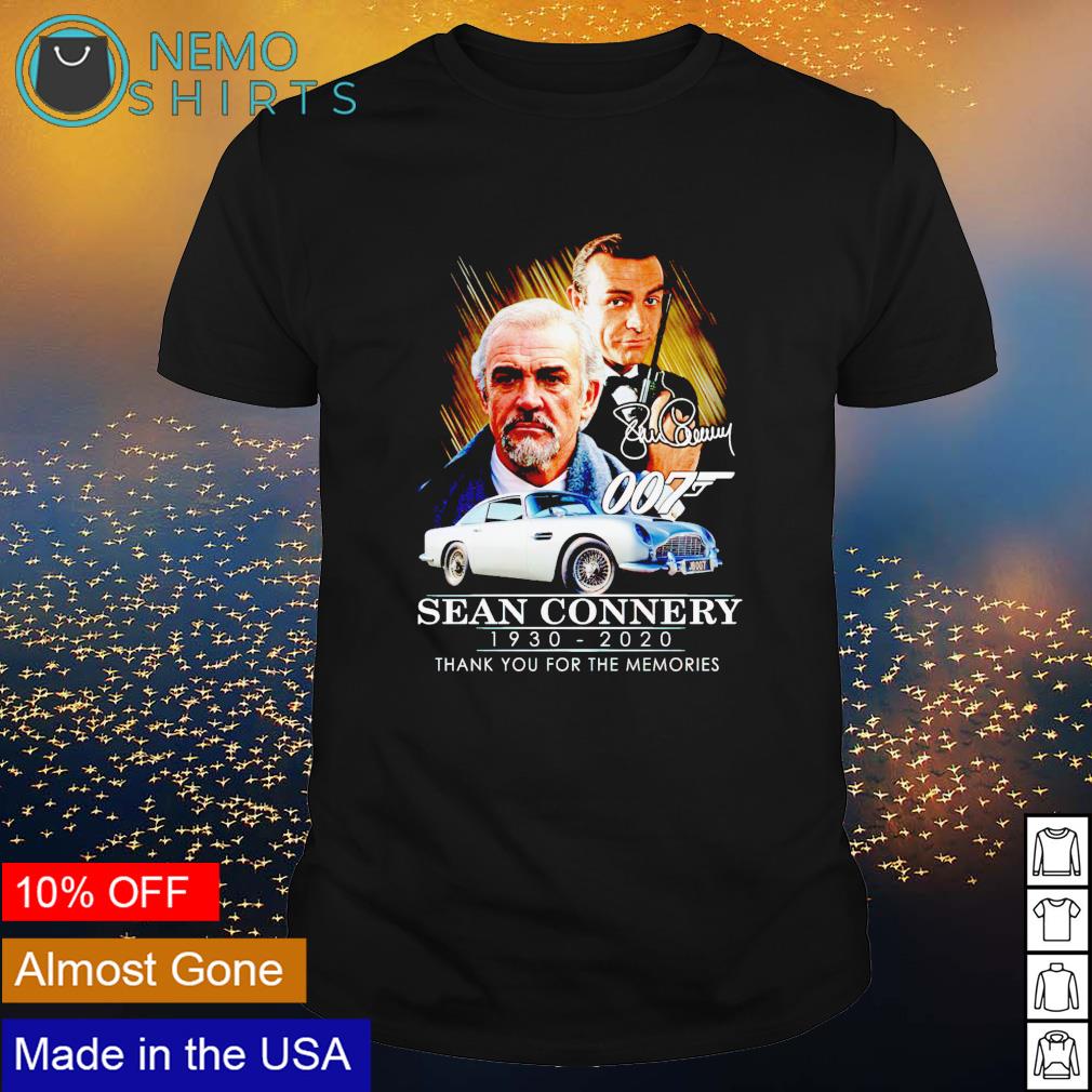 007 Sean Connery 1930 2020 thank you for the memories - Adult & Kids T-Shirts, Sweatshirts & Hoodies apparel design preview 1