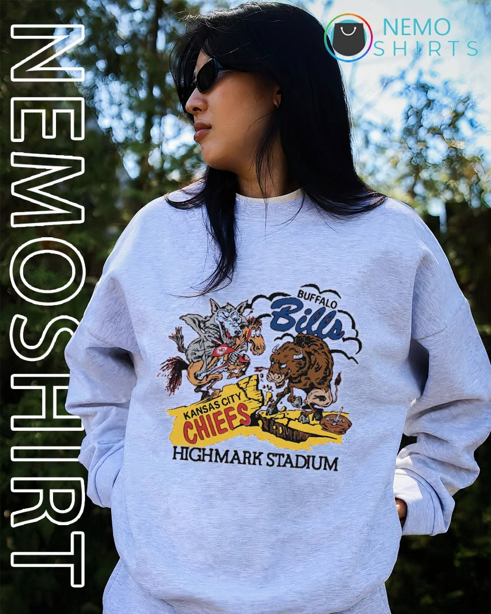 Buffalo Bills vs Kansas City Chiefs Highmark stadium - Adult & Kids T-Shirts, Sweatshirts & Hoodies apparel design preview 4