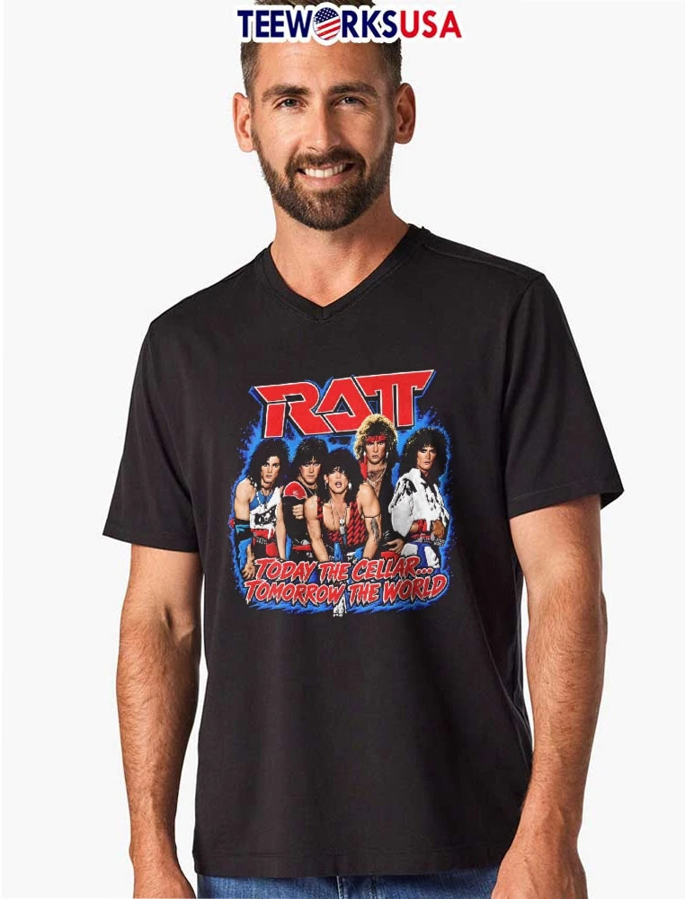 Ratt Today The Cellar Tomorrow World Band Photo Blue - Adult & Kids T-Shirts, Sweatshirts & Hoodies apparel design preview 8