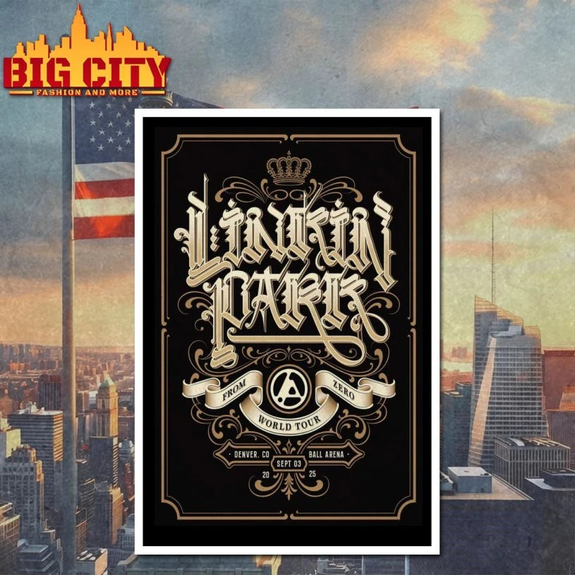 Linkin Park Sep 3 2025 Denver Poster - Adult & Kids T-Shirts, Sweatshirts & Hoodies apparel design preview 4