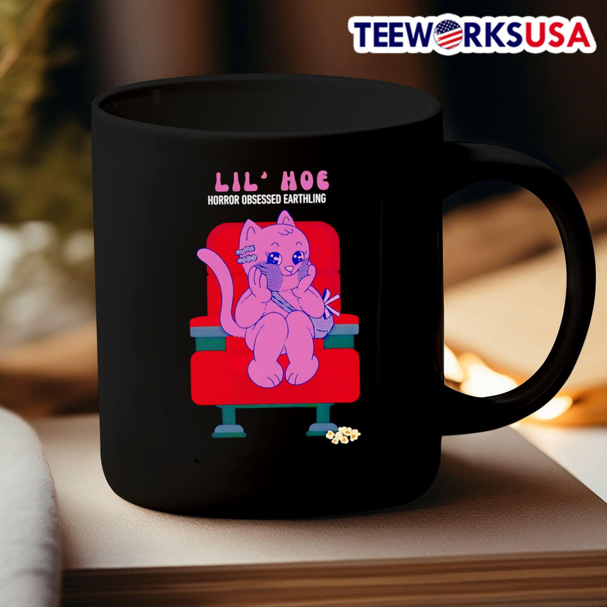 Lil' hoe Theater Cat - Adult & Kids T-Shirts, Sweatshirts & Hoodies apparel design preview 3