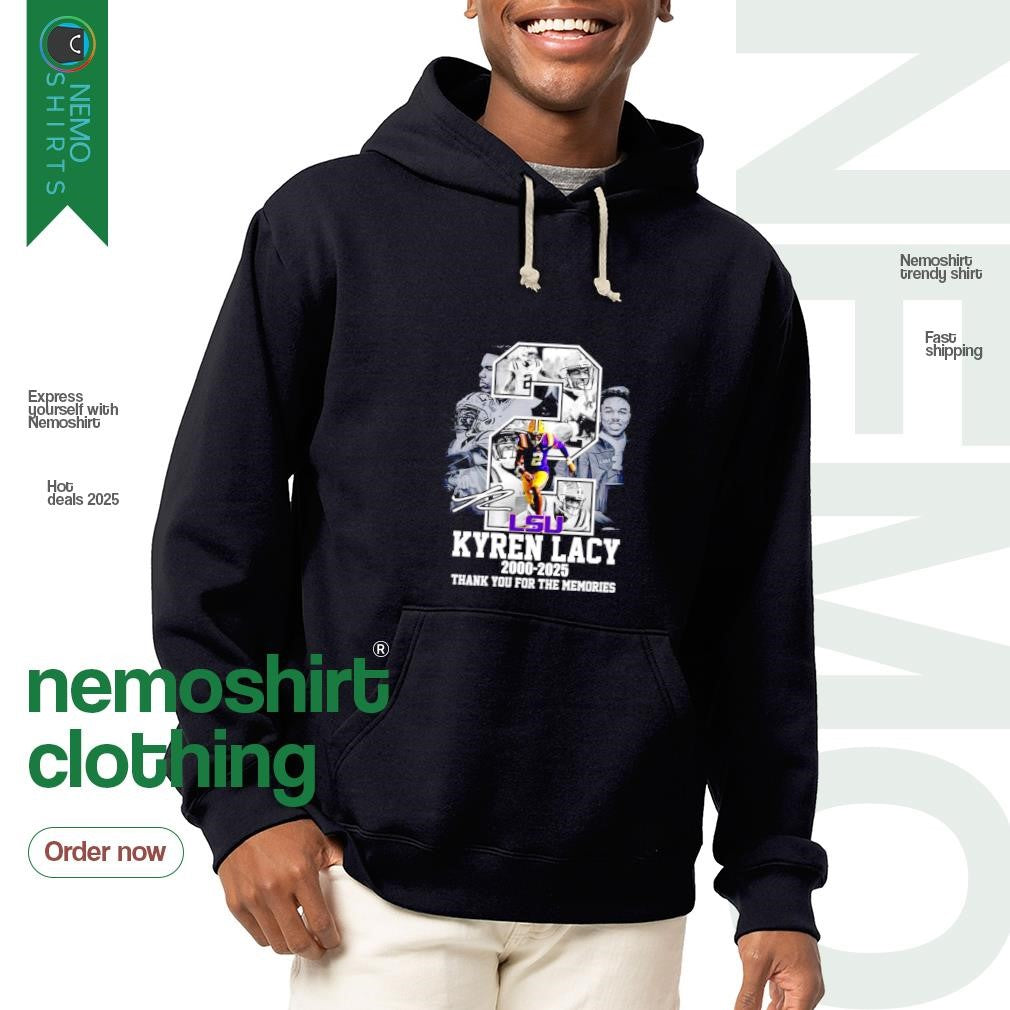 Kyren Lacy LSU Tigers 2000 2025 thank you for the - Adult & Kids T-Shirts, Sweatshirts & Hoodies apparel design preview 2