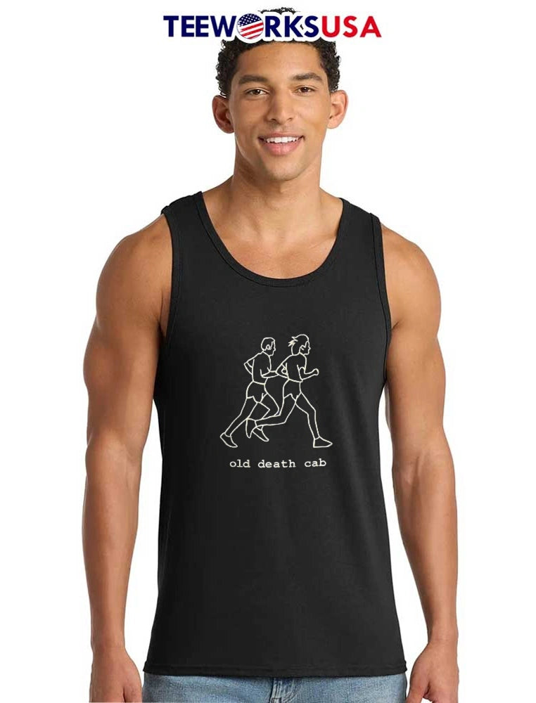 Old Death Cab Two Male And Female Joggers Running - Adult & Kids T-Shirts, Sweatshirts & Hoodies apparel design preview 6