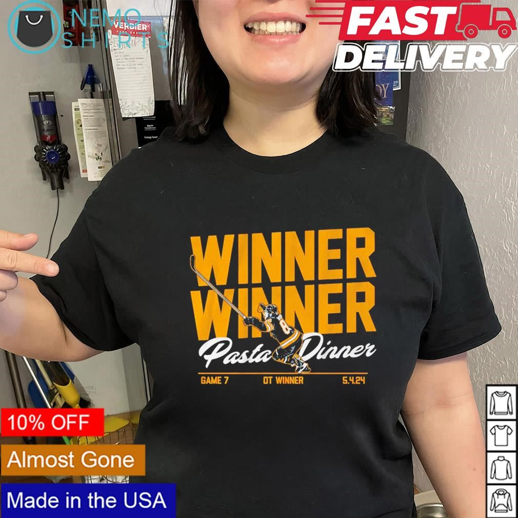 Winner pasta dinner David Pastrnak Boston Bruins - Adult & Kids T-Shirts, Sweatshirts & Hoodies apparel design preview 2