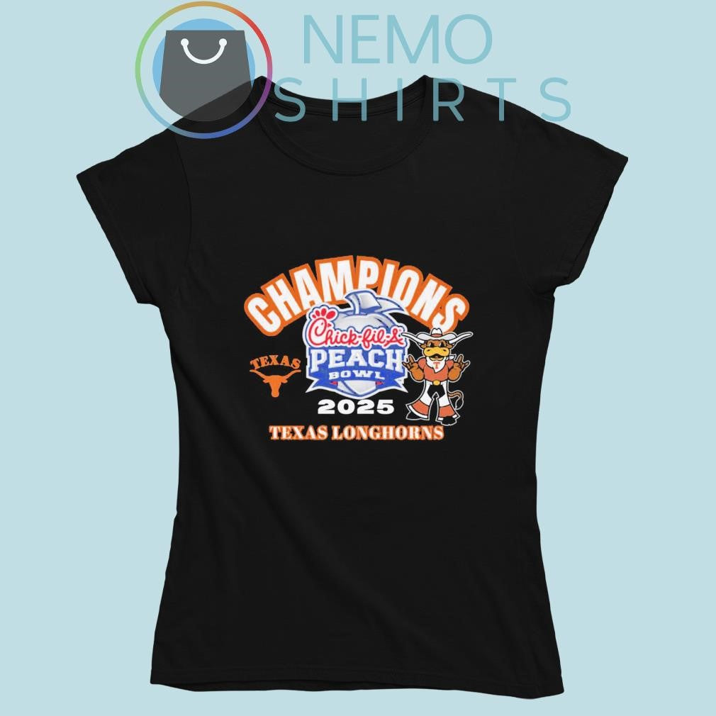Champions Chick fil a Peach Bowl 2025 Texas Longhorns - Adult & Kids T-Shirts, Sweatshirts & Hoodies apparel design preview 5