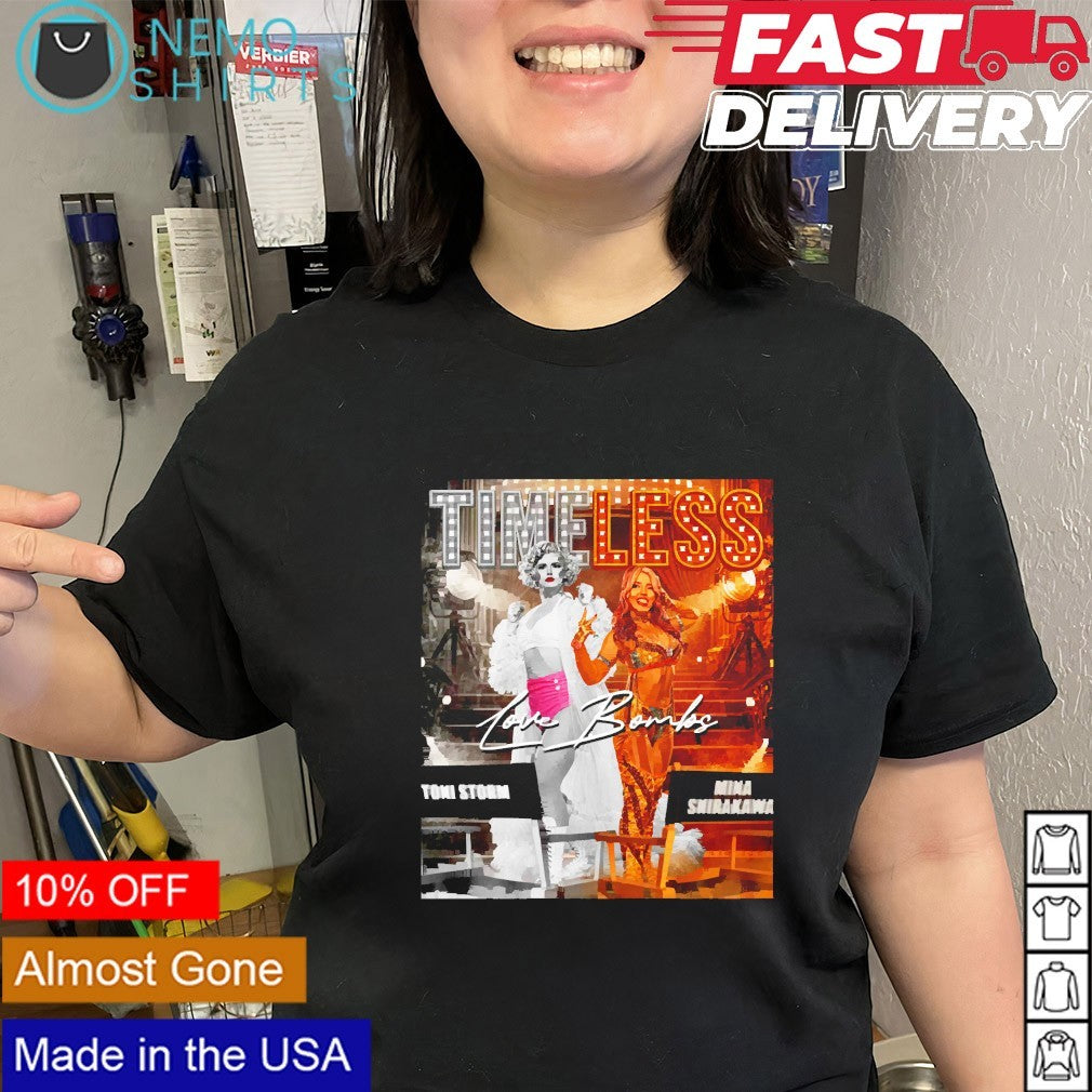 Timeless love bombs Toni Storm and Shirakawa Mina - Adult & Kids T-Shirts, Sweatshirts & Hoodies apparel design preview 2