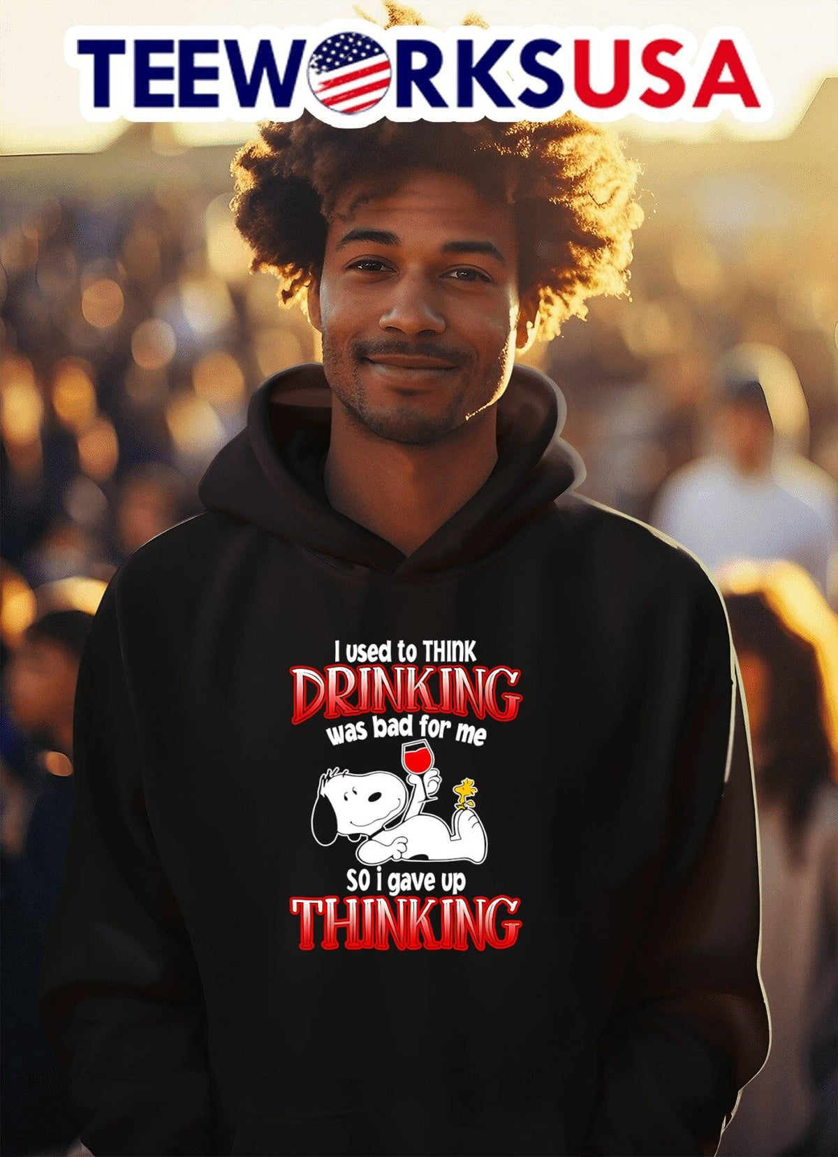 Snoop I used to think drinking was bad for me so gave - Adult & Kids T-Shirts, Sweatshirts & Hoodies apparel design preview 2