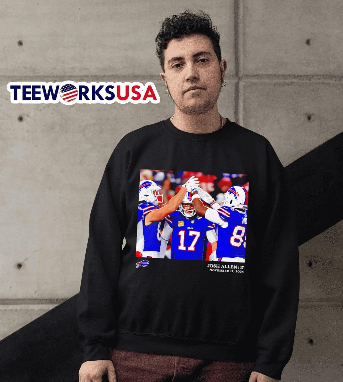 Buffalo Bills Josh Allen Flash Features Week 11 - Adult & Kids T-Shirts, Sweatshirts & Hoodies apparel design preview 6