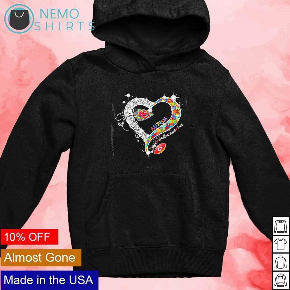 Kansas City Chiefs Autism accept understand love - Adult & Kids T-Shirts, Sweatshirts & Hoodies apparel design preview 2