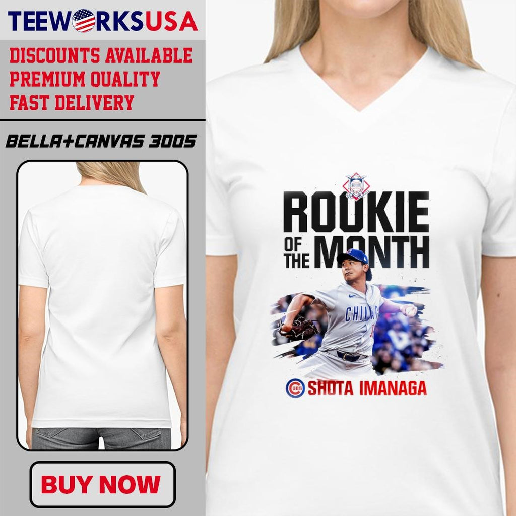 Chicago Cubs Shota Imanaga rookie of the month - Adult & Kids T-Shirts, Sweatshirts & Hoodies apparel design preview 4