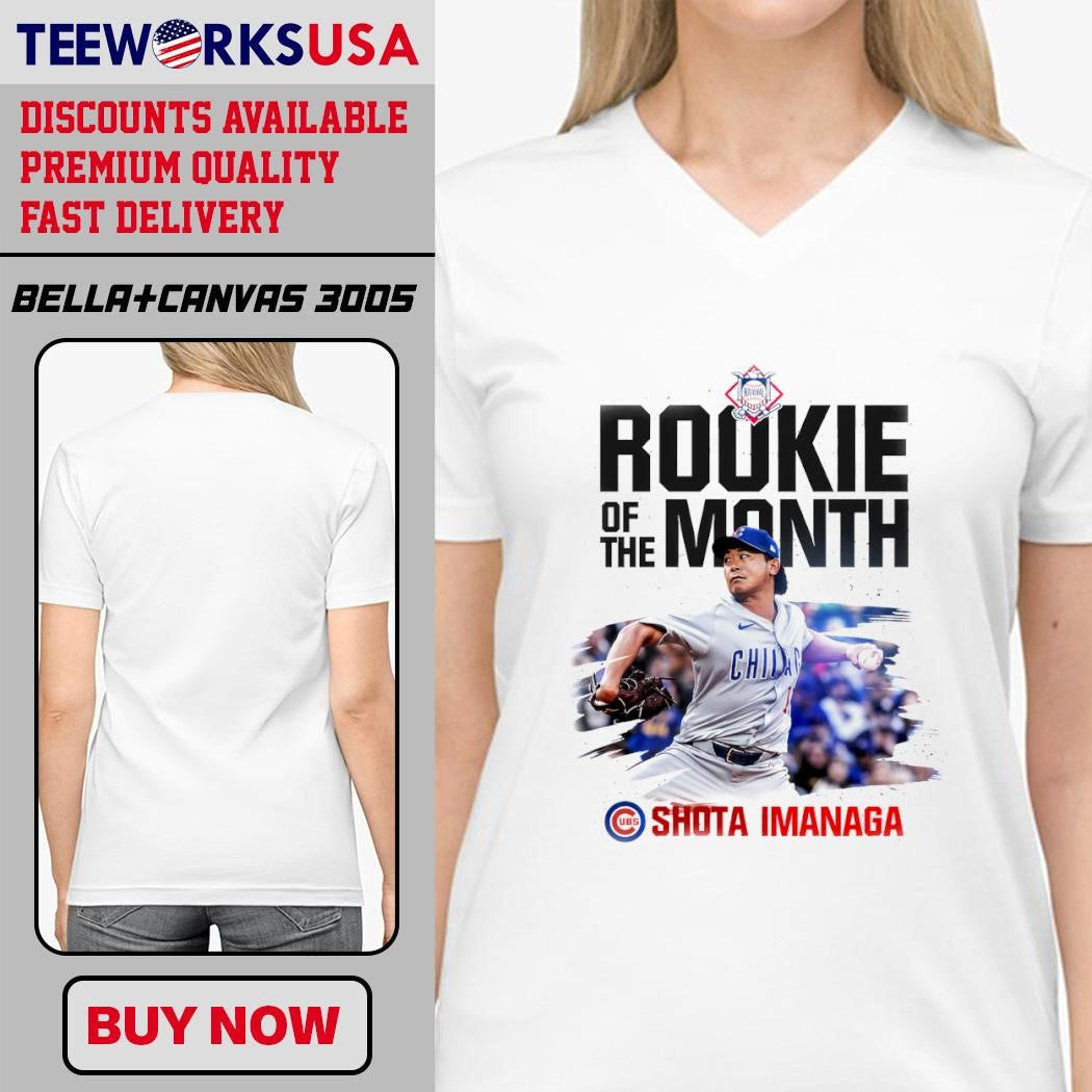 Chicago Cubs Shota Imanaga rookie of the month - Adult & Kids T-Shirts, Sweatshirts & Hoodies apparel design preview 4