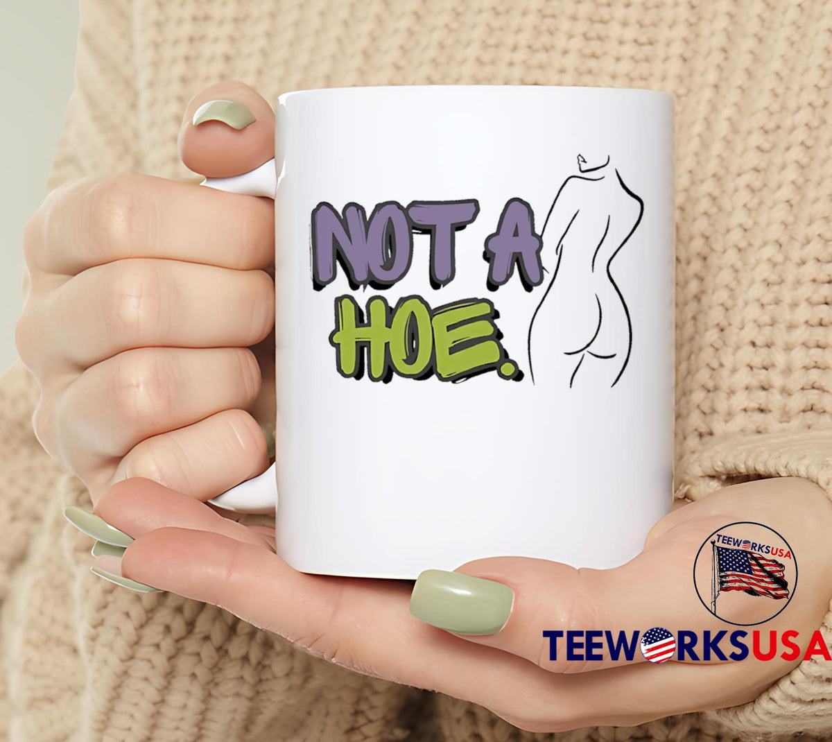 Not A Hoe Hot Mama - Adult & Kids T-Shirts, Sweatshirts & Hoodies apparel design preview 6