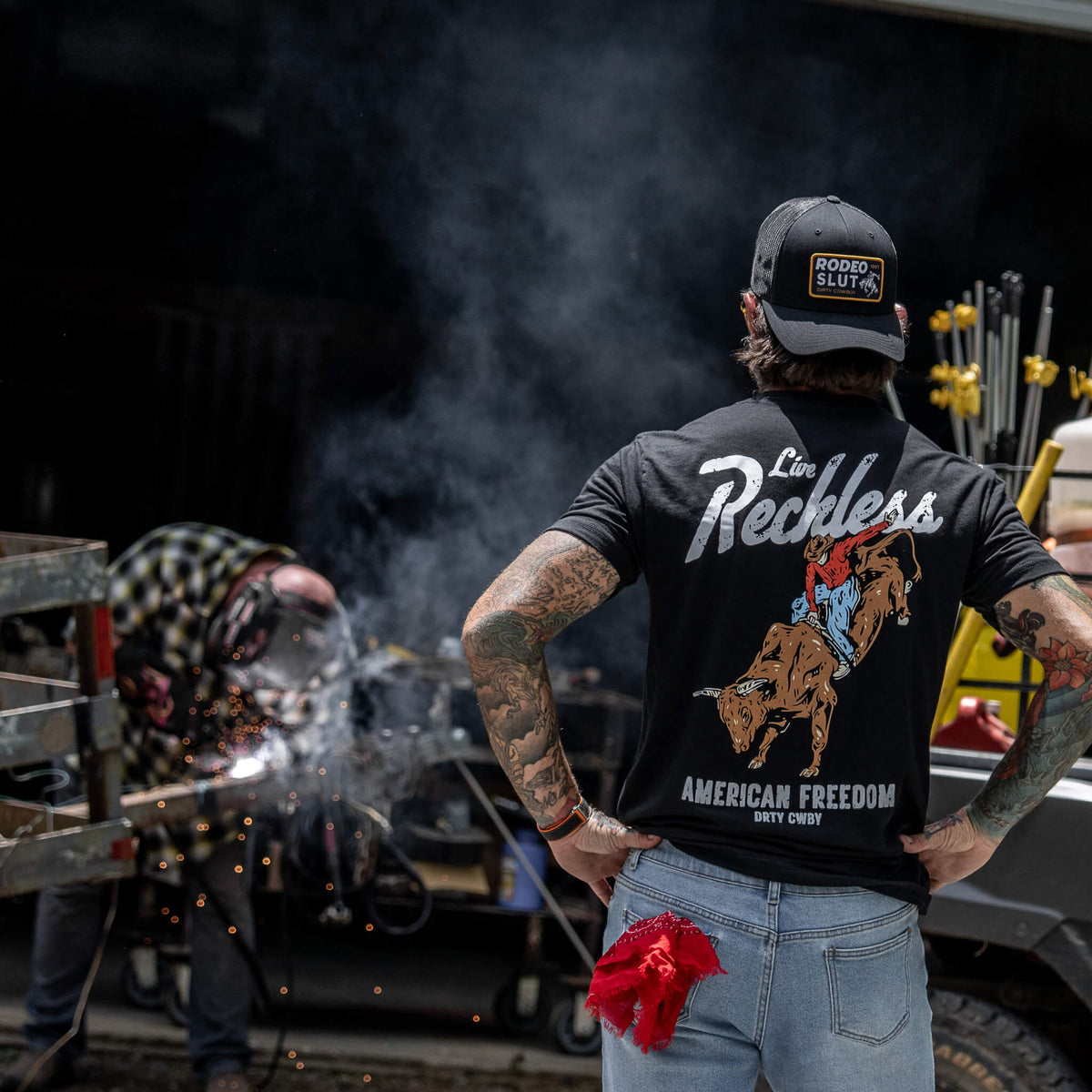 Live Reckless Men's - Adult & Kids T-Shirts, Sweatshirts & Hoodies apparel design preview 3