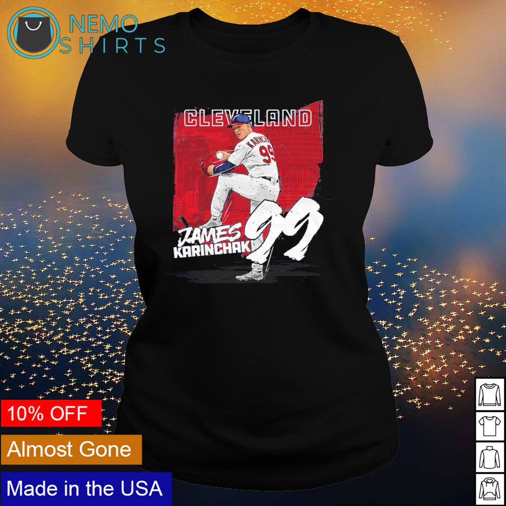 Cleveland Baseball James Karinchak throw the ball - Adult & Kids T-Shirts, Sweatshirts & Hoodies apparel design preview 3
