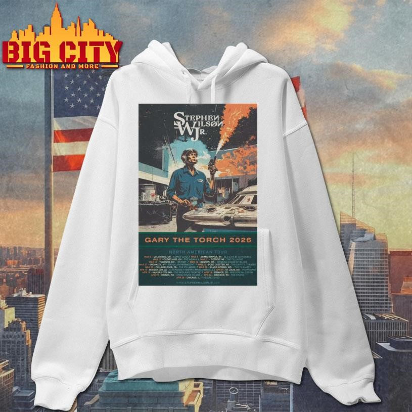 Stephen Wilson Jr Gary The Torch Tour 2026 Poster - Adult & Kids T-Shirts, Sweatshirts & Hoodies apparel design preview 2