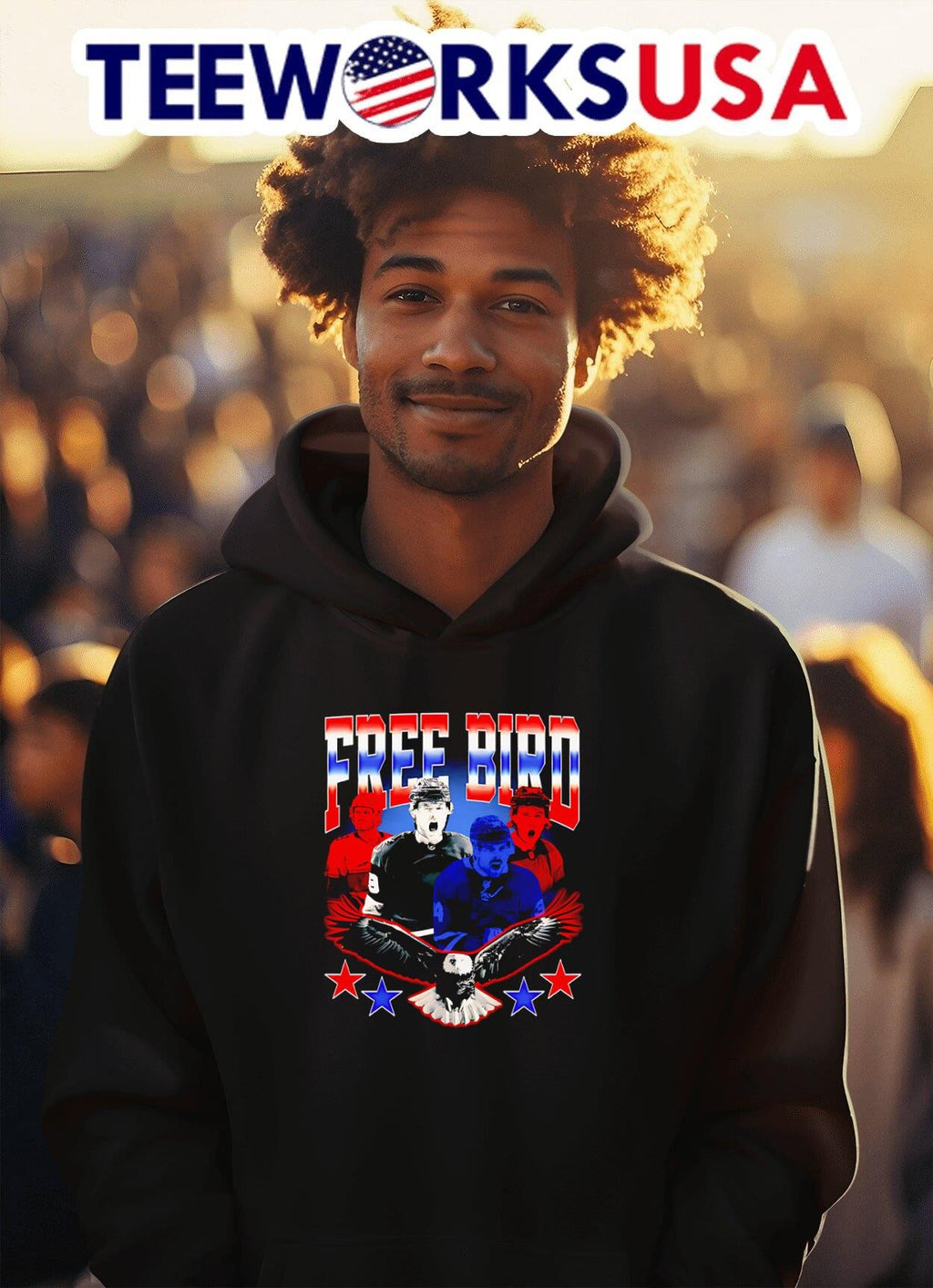 Free bird 4 Nations Team USA - Adult & Kids T-Shirts, Sweatshirts & Hoodies apparel design preview 2