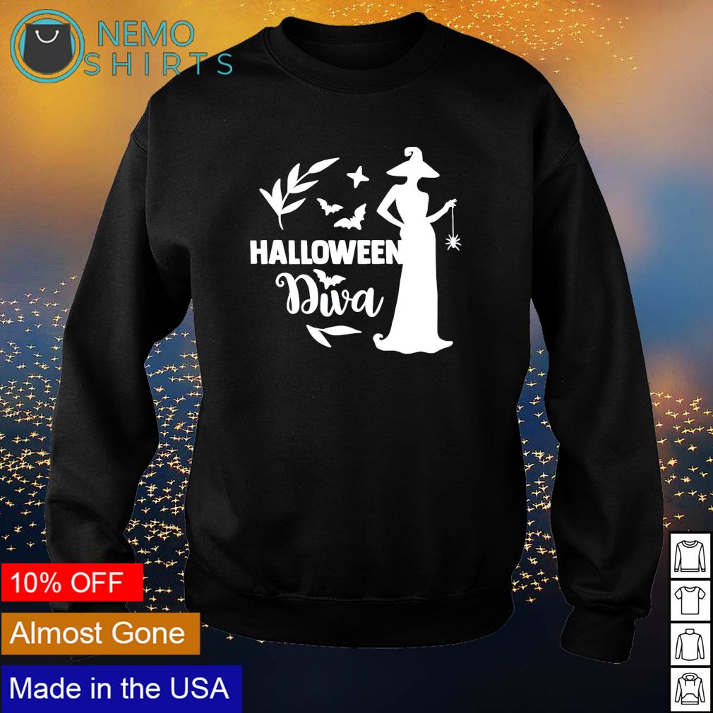 Witch Halloween diva - Adult & Kids T-Shirts, Sweatshirts & Hoodies apparel design preview 4
