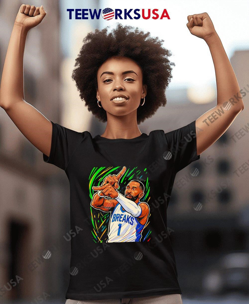 Breaks Number 1 Basketball Player Green Background - Adult & Kids T-Shirts, Sweatshirts & Hoodies apparel design preview 7