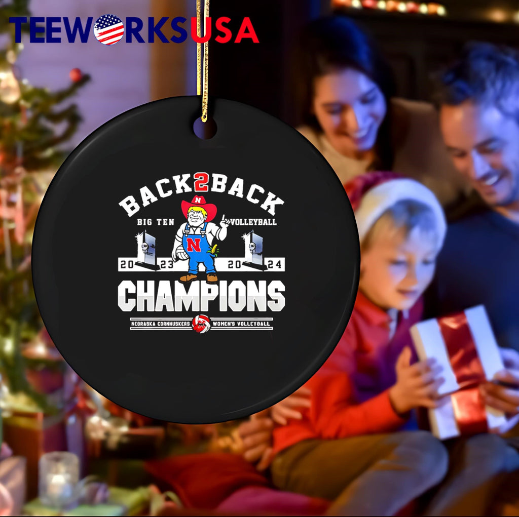Nebraska Cornhuskers back 2 champions - Adult & Kids T-Shirts, Sweatshirts & Hoodies apparel design preview 4