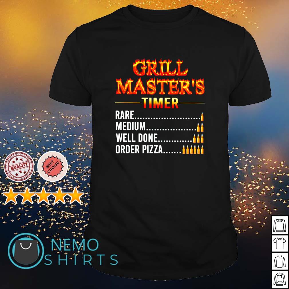 Grill master's timer rare medium well done order - Adult & Kids T-Shirts, Sweatshirts & Hoodies apparel design preview 1