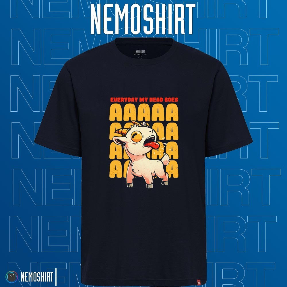 Everyday my head goes aaaa goat - Adult & Kids T-Shirts, Sweatshirts & Hoodies apparel design preview 1