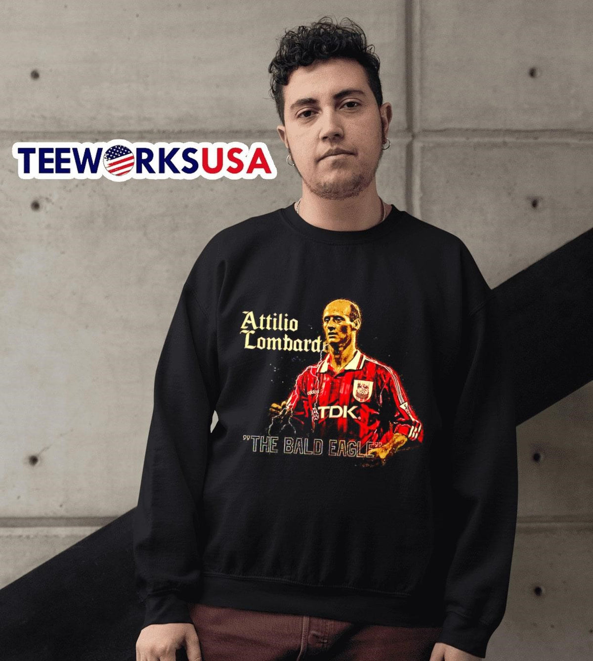 Attilio Lombardo the bald eagle - Adult & Kids T-Shirts, Sweatshirts & Hoodies apparel design preview 3