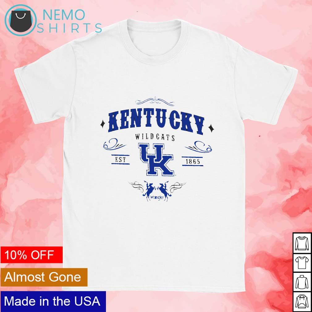 Kentucky Wildcats est 1865 UK cloverleaf logo vintage - Adult & Kids T-Shirts, Sweatshirts & Hoodies apparel design preview 1