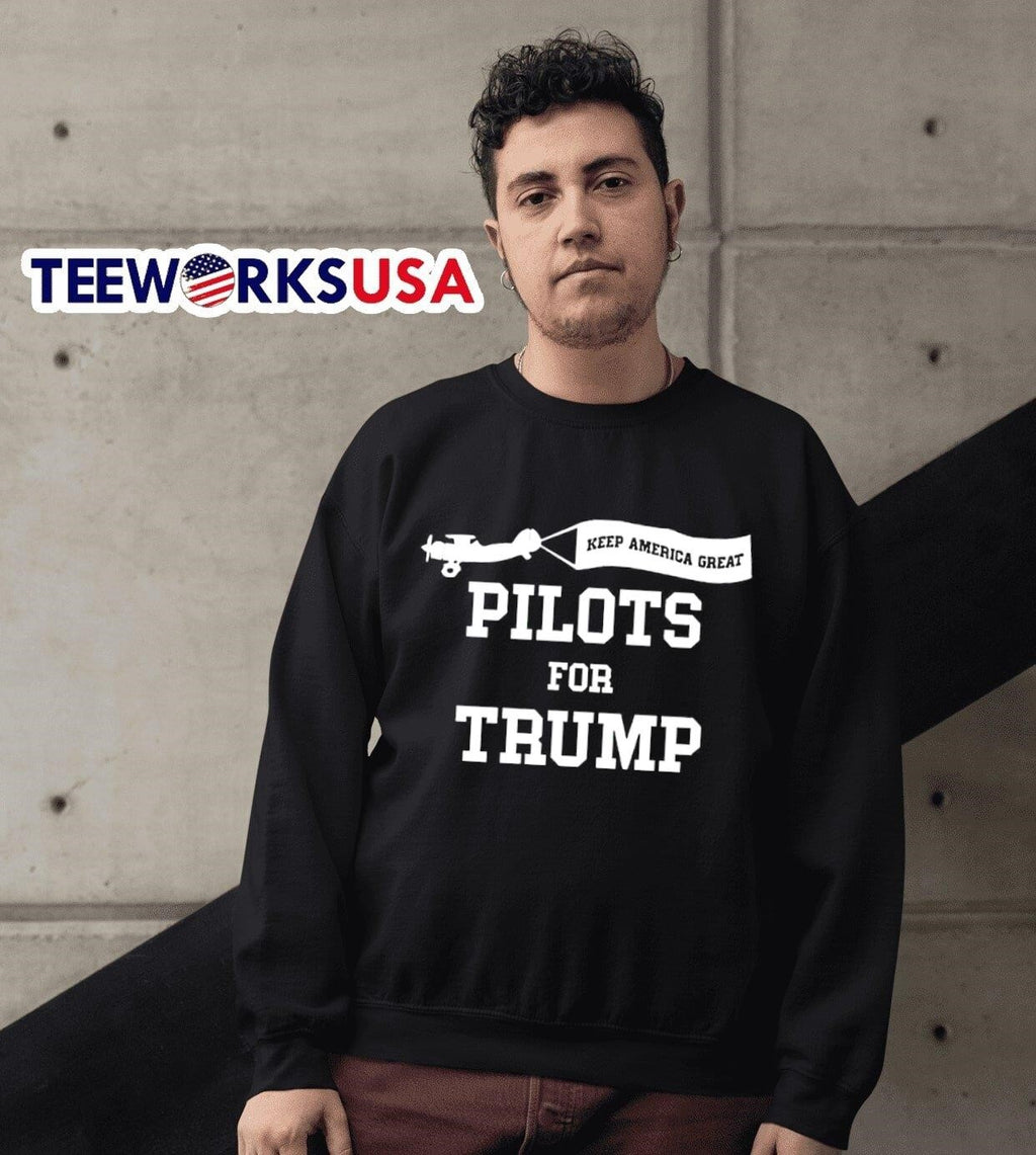 Walter Hudson keep America great Pilots for Trump - Adult & Kids T-Shirts, Sweatshirts & Hoodies apparel design preview 3
