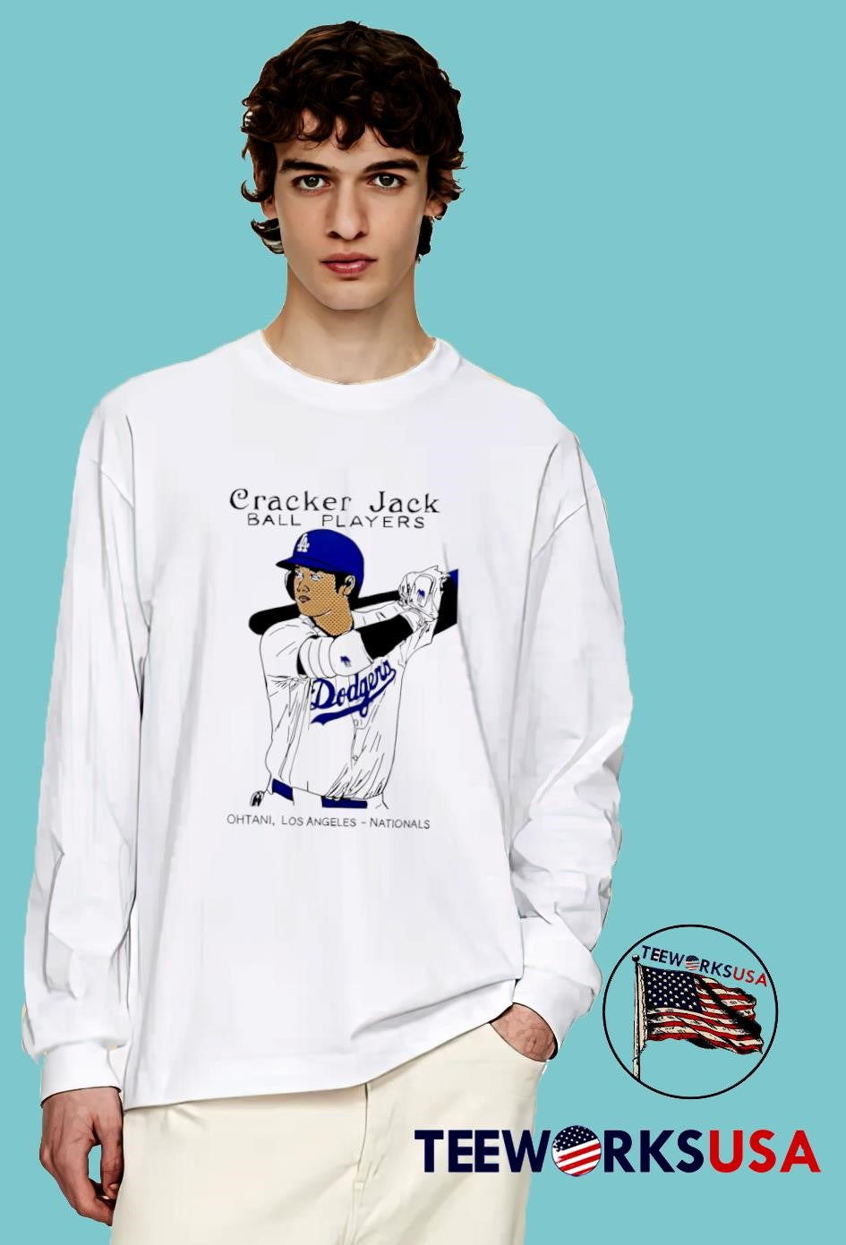 Shohei Ohtani Cracker Jack ball players - Adult & Kids T-Shirts, Sweatshirts & Hoodies apparel design preview 4