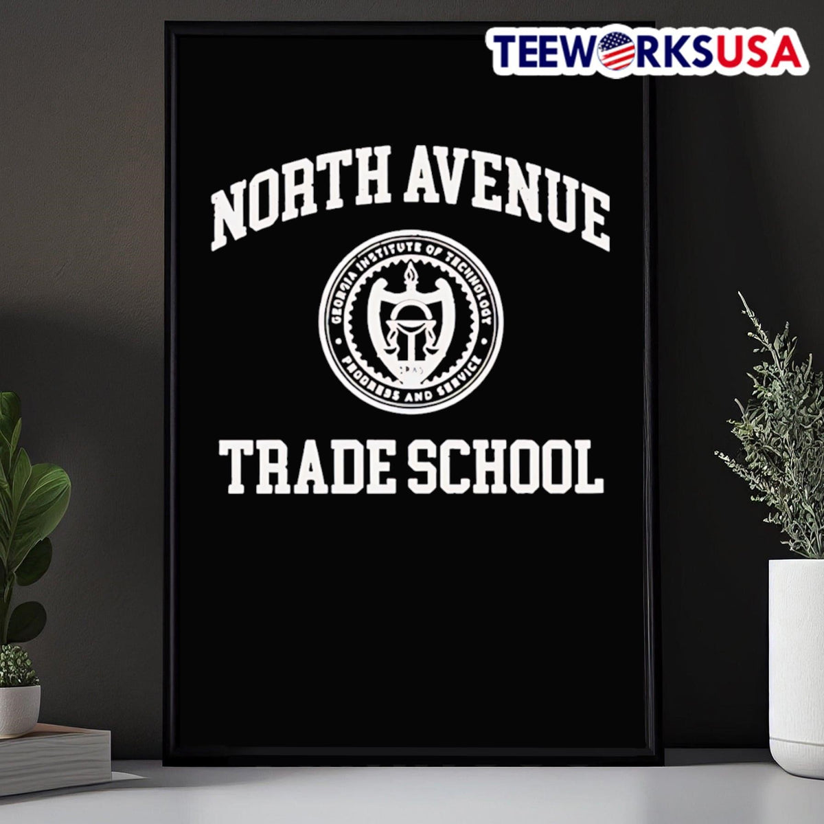 North Avenue Trade School - Adult & Kids T-Shirts, Sweatshirts & Hoodies apparel design preview 5