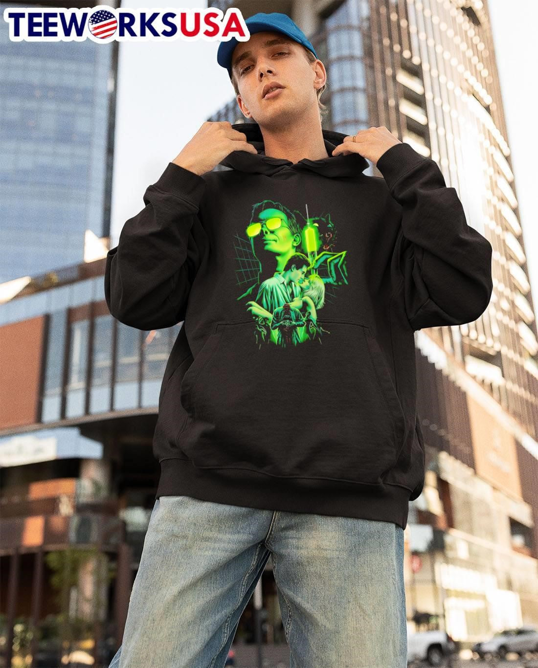 Re-animator Movie Poster Horror Sci Fi Film - Adult & Kids T-Shirts, Sweatshirts & Hoodies apparel design preview 3