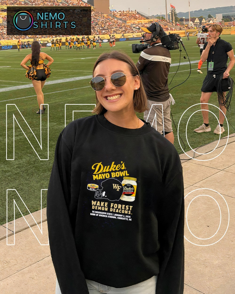 Duke's Mayo Bowl Wake Forest Deacons Jan 2026 helmet - Adult & Kids T-Shirts, Sweatshirts & Hoodies apparel design preview 6