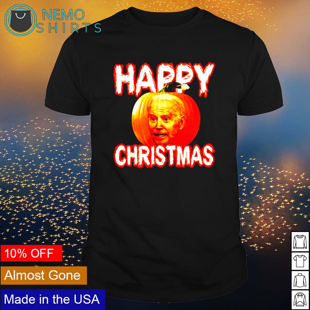 Biden pumpkin happy Christmas - Adult & Kids T-Shirts, Sweatshirts & Hoodies apparel design preview 1